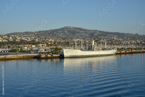 boats in the port, San Pedro,  Pacific ocean, USA