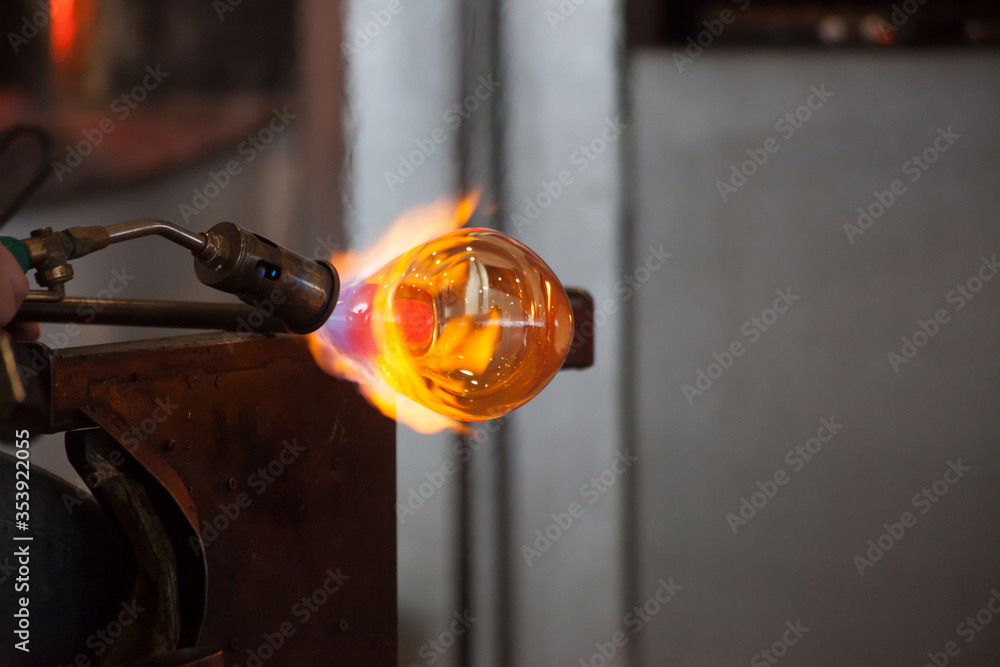 Glass Blowing with Fire
