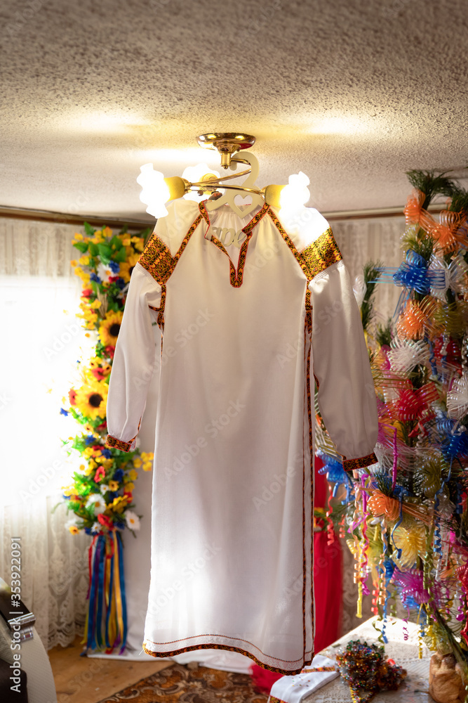 wedding dress in a shop
