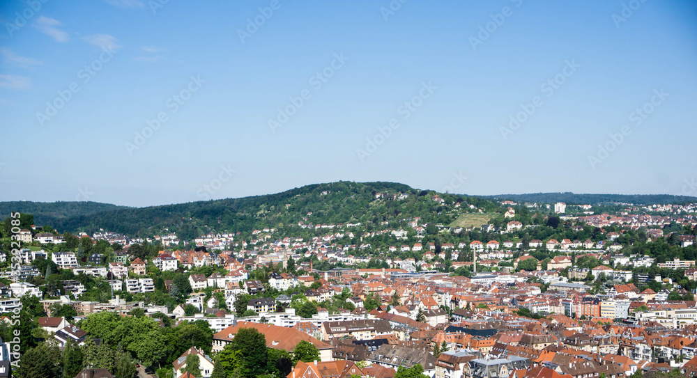 aerial view of the city stuttgart