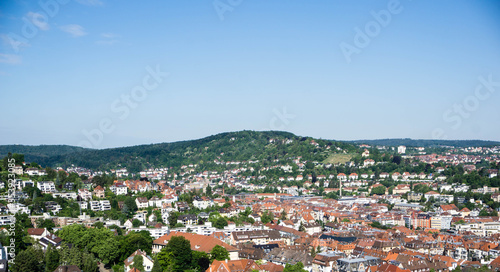 aerial view of the city stuttgart