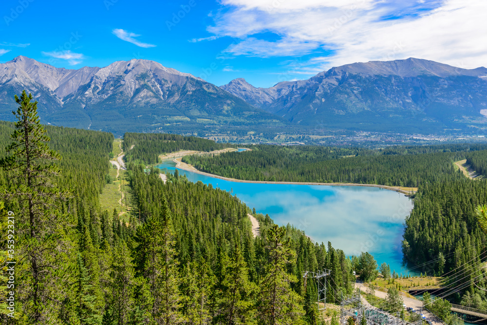 Majestic mountain lake in Canada.