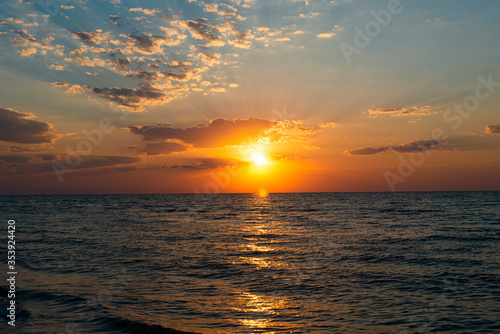 seascape sunset over the sea