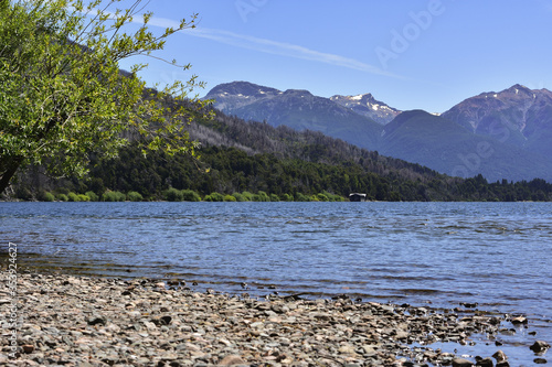 View from the coast at Lake Futalaufquen, province Chubut 

Lago Futalaufquen, Chubut, Argentina, Patagonia photo