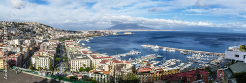 Cityscape of Naples and his gulf from Mergellina