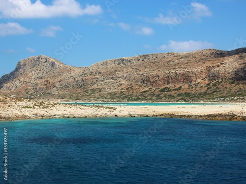 Balos lagoon on the coast of Crete, Greece