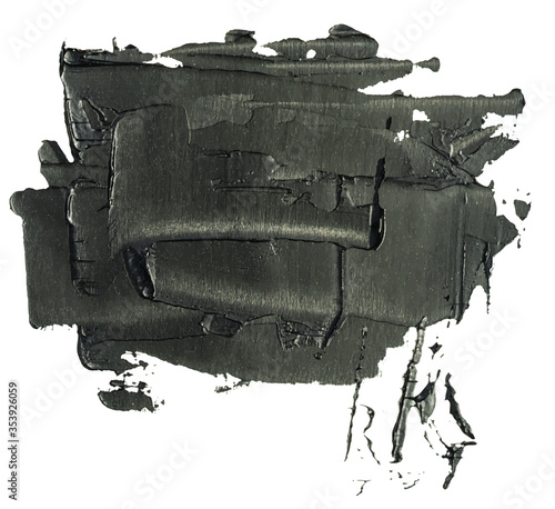 hand drawn isolated paintbrush stripe with dirty black color esp 10 vector illustration