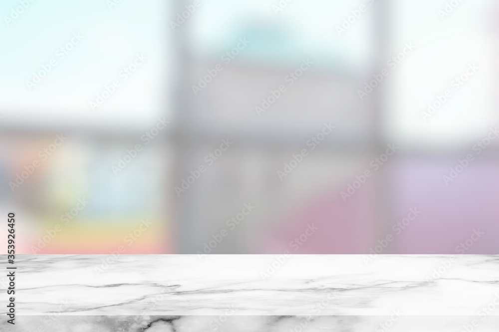 White Marble Table with Blurred Interior House in European Style Background, Suitable for Product Presentation Backdrop, Display, and Mock up. White Marble Table with Blurred Interior House in European Style Background, Suitable for Product Presentation Backdrop, Display, and Mock up.