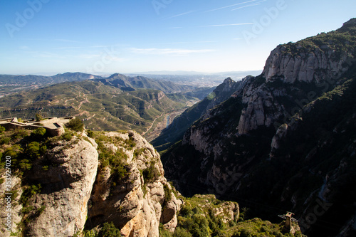 Montserrat/Spain: scenic Spanish mountains near Barcelona