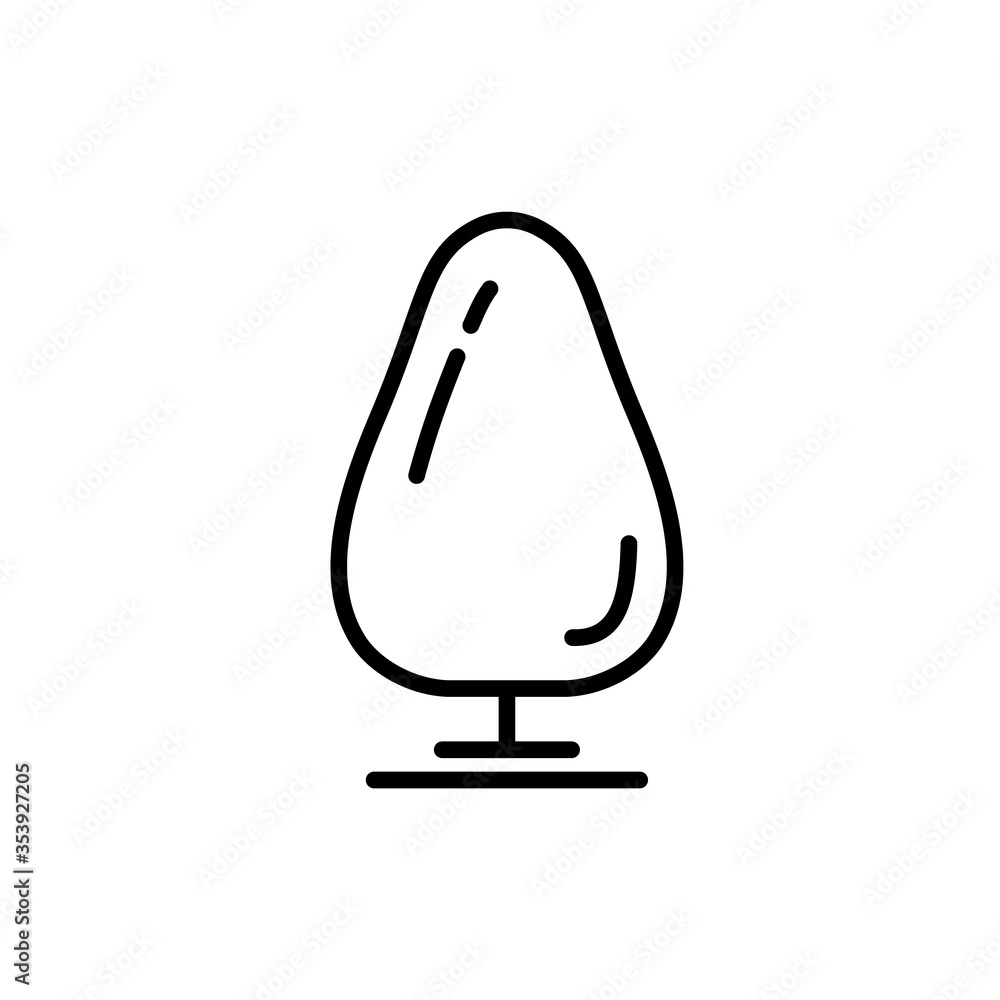 Line tree icon isolated on white background. Minimalistic outline style. Vector illustration. Line tree icon isolated on white background. Minimalistic outline style. Vector illustration.