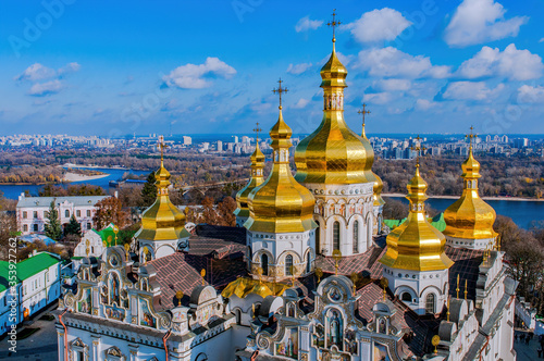 Domes of the Assumption Cathedral in Lavra