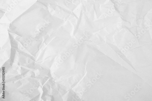 Фотография White Crumpled Paper Texture Background.