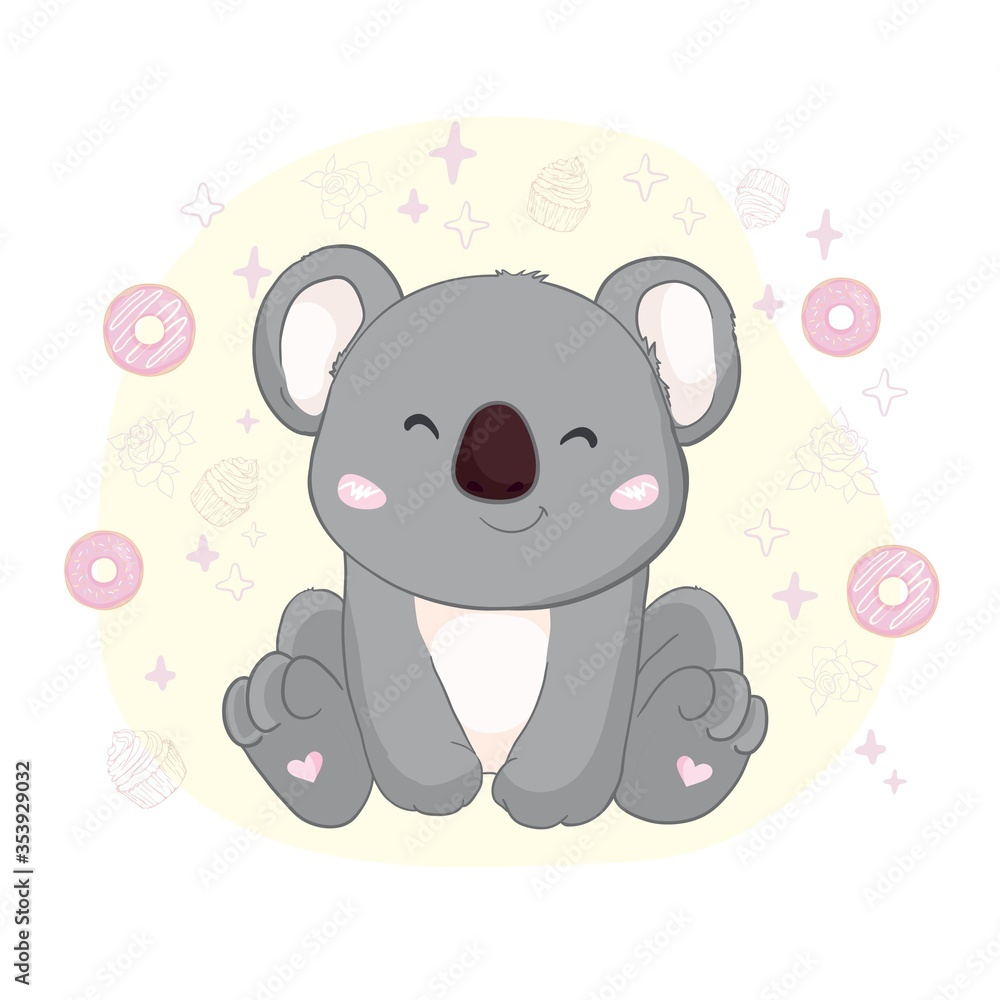 Naklejka premium Cute Koala - Vector