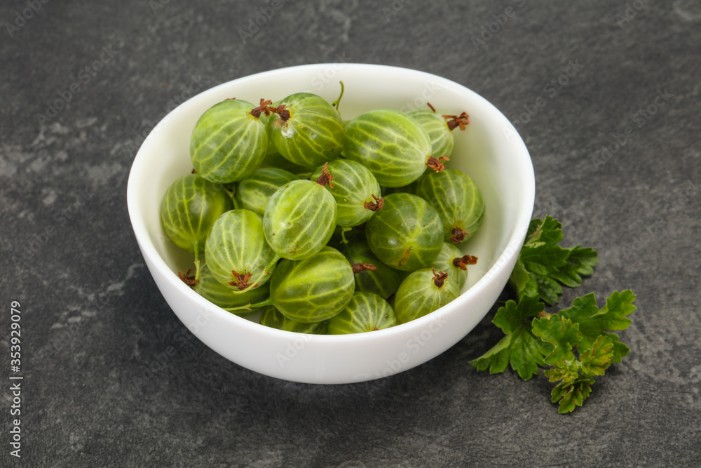 Fresh ripe green sweet gooseberry Fresh ripe green sweet gooseberry