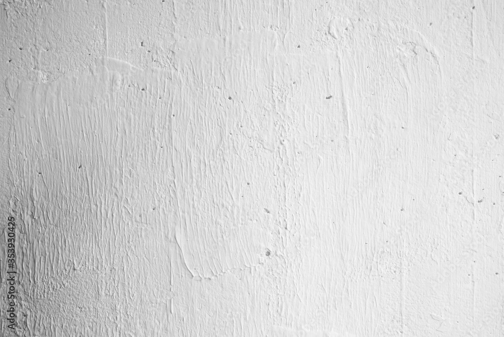 Fototapeta premium White Plaster Stucco Wall Texture Background with Light Beam from Right.