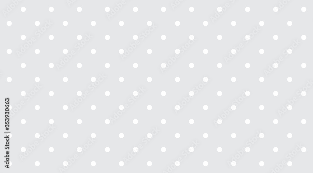 Vektorová grafika „polka dot white on grey pastel soft background ...
