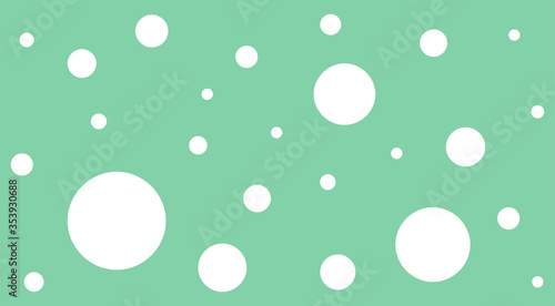 polka dot white on green pastel soft for abstract background, polka dot white pattern cute, random scattered dots, green soft and white polka dot pattern for confetti wallpaper, cute backdrop pastel