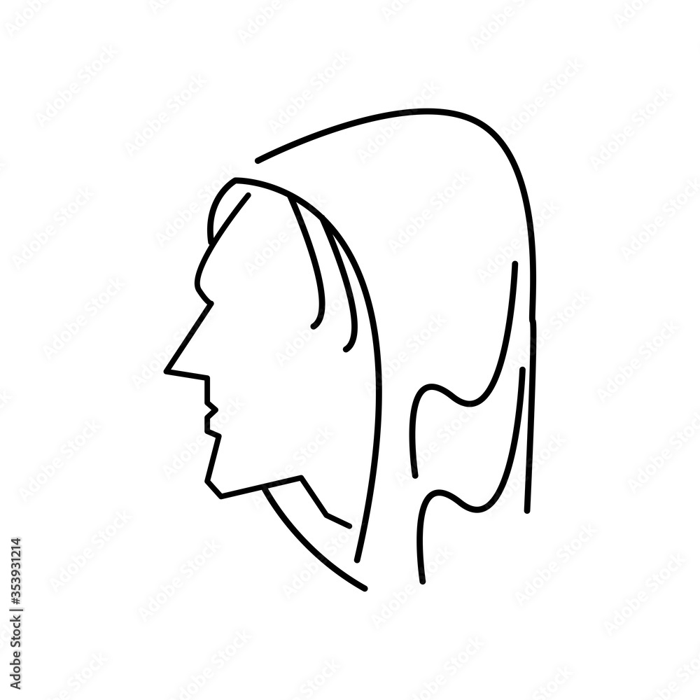 Face art icon illustration Face art icon illustration