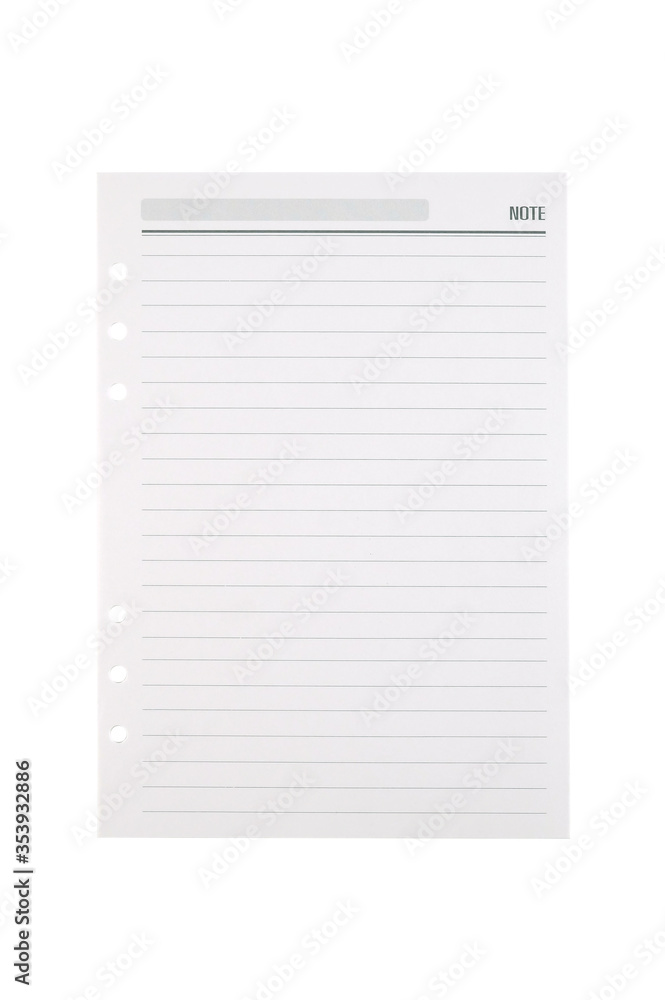 Paper Note Memo Isolated on White Background. Paper Note Memo Isolated on White Background.