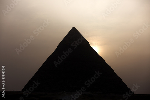 Pyramid of Khafre during sunset