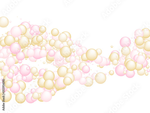 Pink gold oil vitamin D E pill capsules background