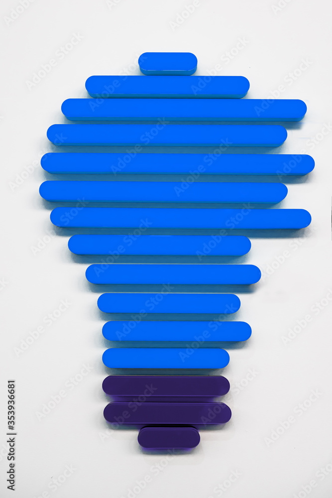 Creative.Concept idea and innovation with plastic strips Creative.Concept idea and innovation with plastic strips