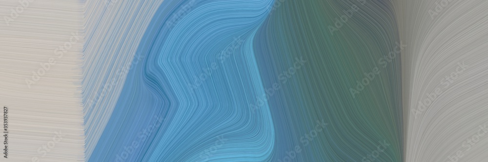 abstract dynamic horizontal banner with blue chill, silver and dark gray colors. fluid curved flowing waves and curves for poster or canvas abstract dynamic horizontal banner with blue chill, silver and dark gray colors. fluid curved flowing waves and curves for poster or canvas