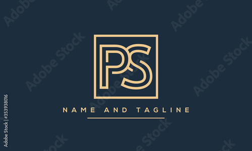 Alphabet letters monogram icon logo PS or SP