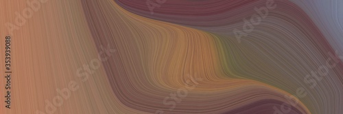 abstract decorative header with pastel brown, indian red and slate gray colors. fluid curved lines with dynamic flowing waves and curves for poster or canvas © Eigens