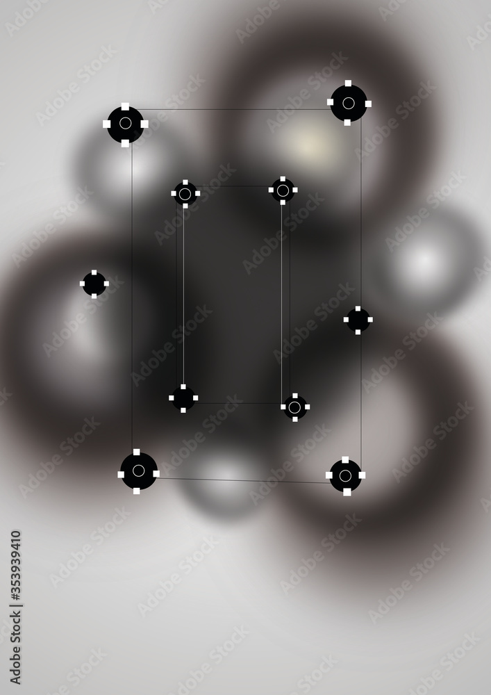 Obraz premium scientific abstract image of fission of a molecule and atom