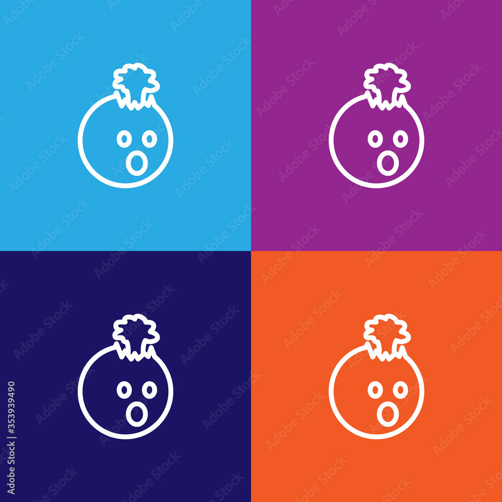 Surprised emoji outline icon. Signs and symbols can be used for web, logo, mobile app, UI, UX Surprised emoji outline icon. Signs and symbols can be used for web, logo, mobile app, UI, UX