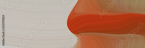 abstract flowing header with silver, sienna and pastel brown colors. fluid curved lines with dynamic flowing waves and curves for poster or canvas