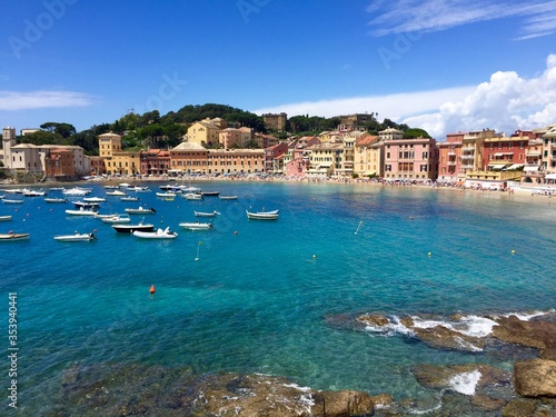 view of the sea Of Sestri Levante, Liguria, Italy