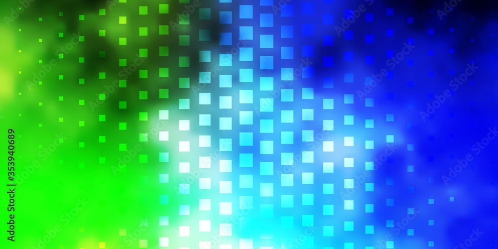 Light Blue, Green vector background with rectangles. New abstract illustration with rectangular shapes. Template for cellphones.