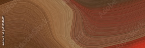 abstract decorative header design with brown, pastel brown and moderate red colors. fluid curved lines with dynamic flowing waves and curves for poster or canvas