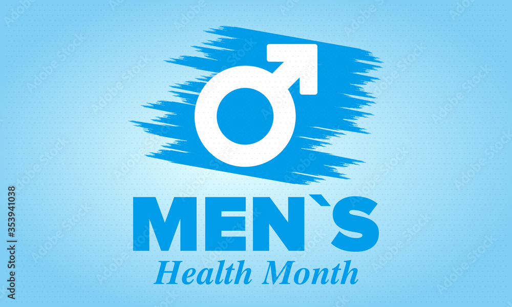 National Men's Health Month in June. Health education program. Celebrated annual in United States. Medical concept. Care and health. Poster, card, banner and background. Vector illustration National Men's Health Month in June. Health education program. Celebrated annual in United States. Medical concept. Care and health. Poster, card, banner and background. Vector illustration