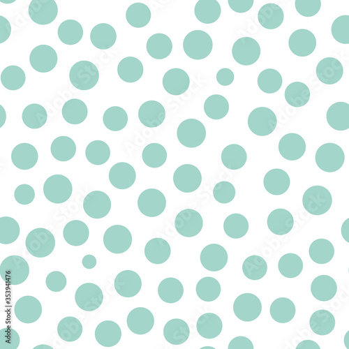 Pastel green dots seamless repeat vector pattern for wrapping paper,textile,fabrics,textile.Geometric pattern.
