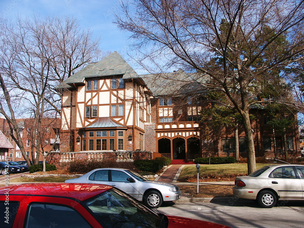 University of Illinois at Urbana Champaign campus building in winter