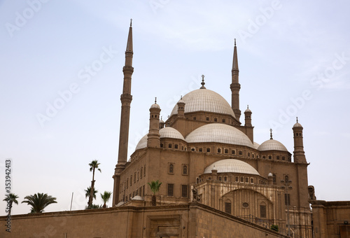 Mutliple domes of Mohamed Ali Alabaster Mosque in Citadel of Cairo