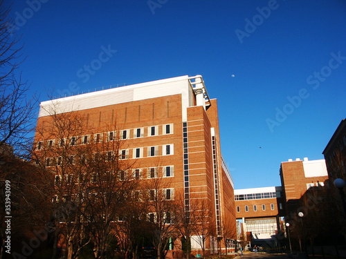 University of Illinois at Urbana Champaign campus building in winter