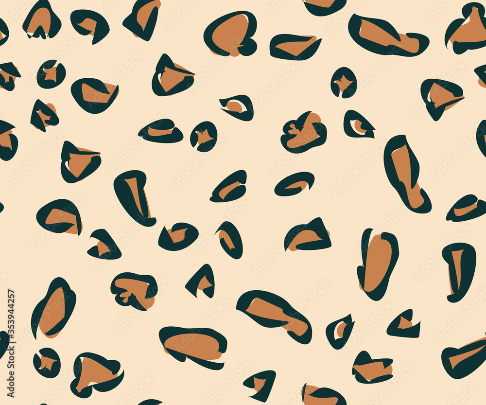 Animal print, leopard skin seamless pattern. Trendy colors Animal print, leopard skin seamless pattern. Trendy colors