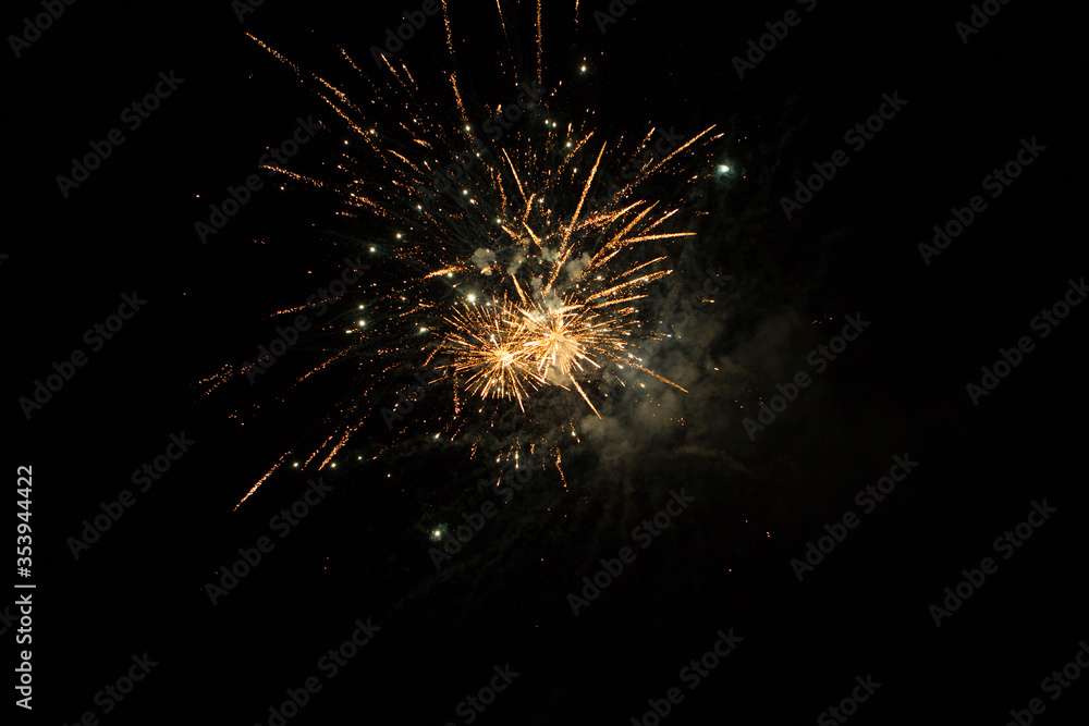 Fototapeta premium Holiday background with firework