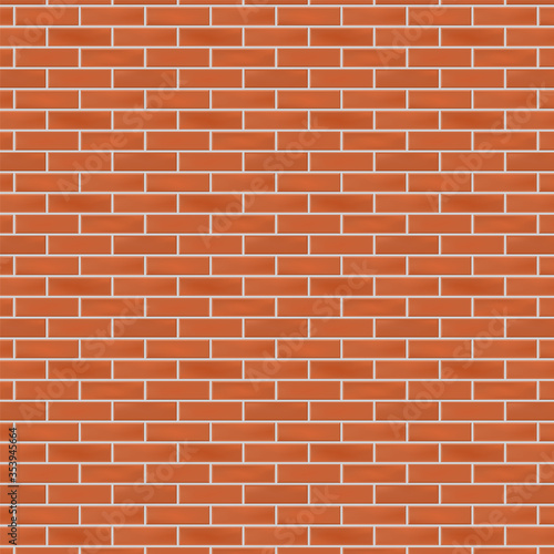 Seamless vector realistic brick wall background texture