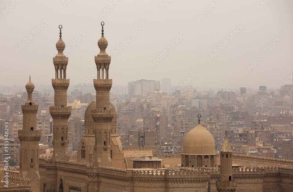  Minarates and domes of Al-Rifai Mosque, Cairo
