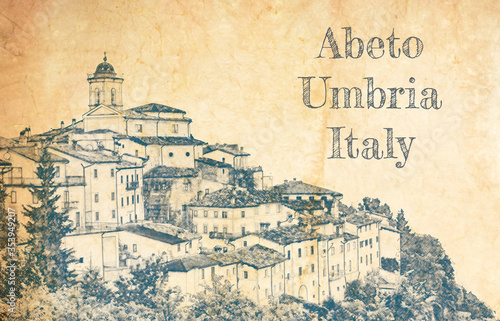 Abeto town in Umbria, Italy...