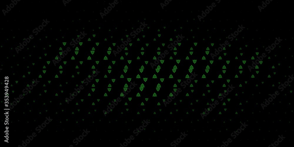 Dark Green vector backdrop with mystery symbols. Dark Green vector backdrop with mystery symbols.