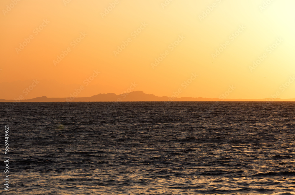 Tiran island during sunrise at Sharm el-Sheikh
