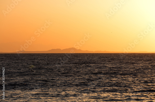 Tiran island during sunrise at Sharm el-Sheikh