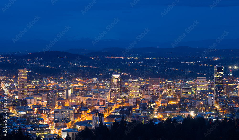 Downtown City of Portland Oregon