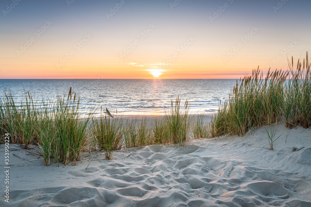 Sunset at the dune beach
 - obrazy, fototapety, plakaty 